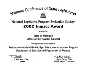 Performance Audit of the Michigan Educational Assessment Program
